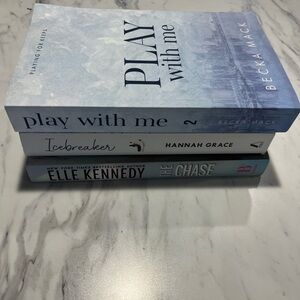 Stack of Three Books with Blue Covers